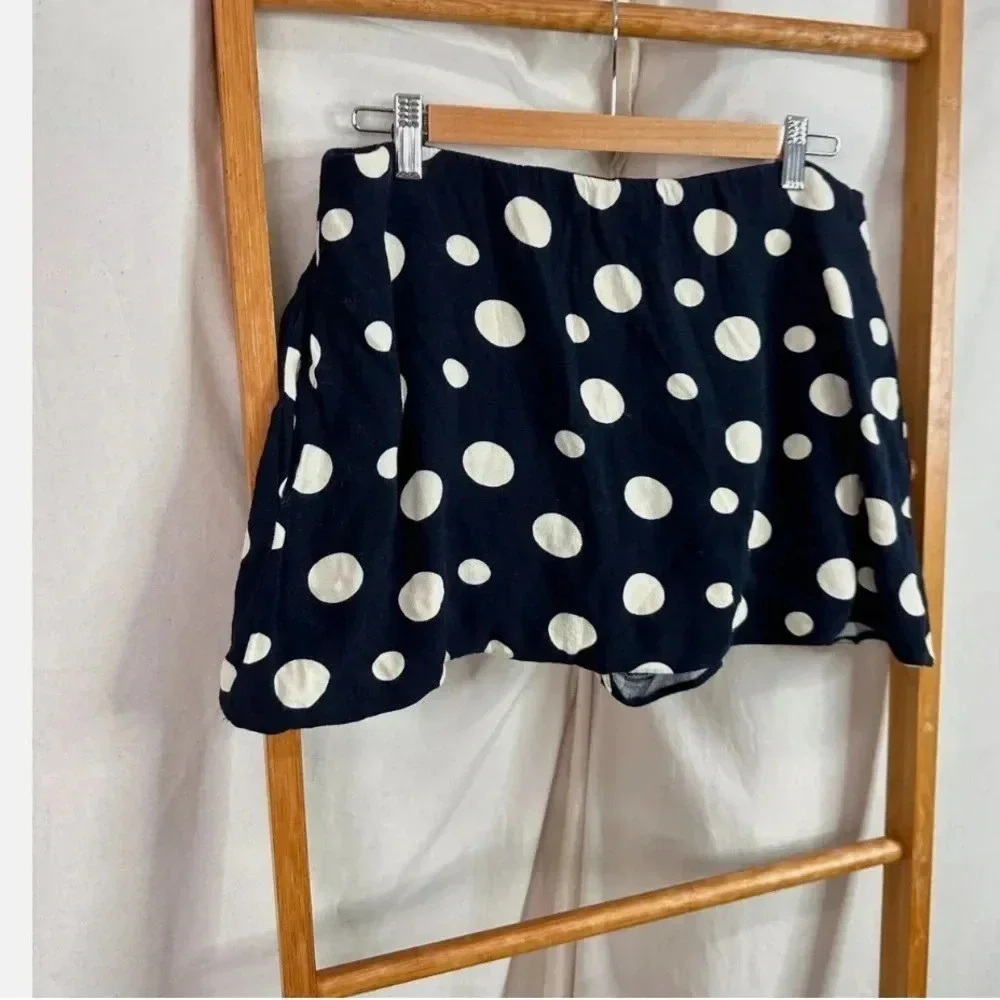 TRAFALUC COLLECTION ZARA SKORT BLUE POLKA DOT SIZE SMALL​